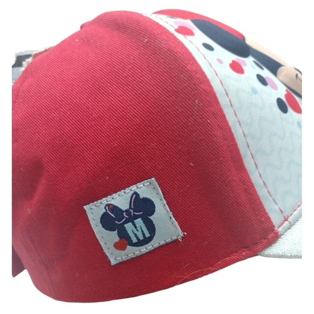 Girdles Minnie Mouse 3D Pop Out Minnie Face hat, Red &‎ Silver Cap, Adjustable
